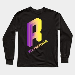 Letter R Letter Art Long Sleeve T-Shirt